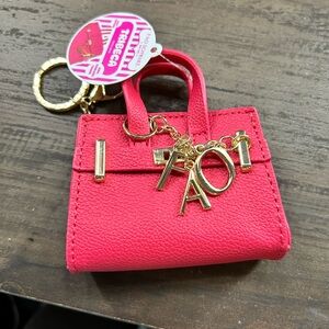 FAO Schwarz Pink Mini Tote with Gold Accents